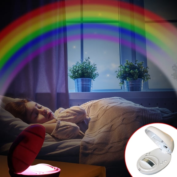 Rainbow Projector Lamp Colorful LED Night Light Atmosphere Ambient Lighting for Bedroom Living Room, Creative Aesthetics Room Decoration Holiday Gift,Multicolor