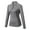 Dark Gray, variant on Women's Winter Fitness Running Yoga Long Sleeve Elastic Tight Stand Sports Sweatshirt Top Activewear Workout Apparel