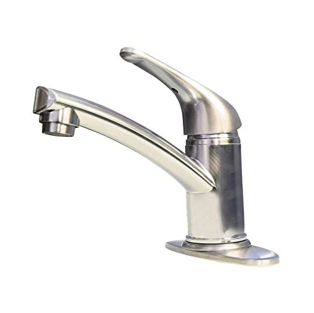 Empire Faucets 9in Nickel Single Lever Bathroom Faucet One Hole Installation