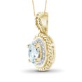 thumbnail image 2 of JewelersClub 1/2 Carat T.G.W. Aquamarine And White Diamond Accent 14K Gold Over Silver Women's Pendant, 18", 2 of 4