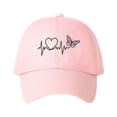 thumbnail image 4 of Summer Hats for Women Unisex Heart Butterfly Adjustable Baseball Sun Hat Outdoor Daily Light Pink One Size, 4 of 4