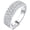 Moissanite White, variant on SHELOVES 1.8 Ct Three Row Eternity Ring for Women Round AAAAA CZ 925 Sterling Silver Wedding Bands Rings for Her Size 7