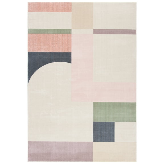 SAFAVIEH Orwell Calanthia Abstract Area Rug, Beige/Pink, 9' x 12'