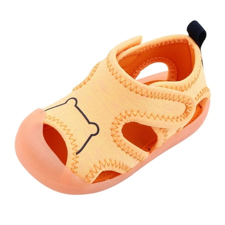 

Kids Sole Flat Soft Walking Bear Sandals Sneaker Rubber Non-Slip Shoes