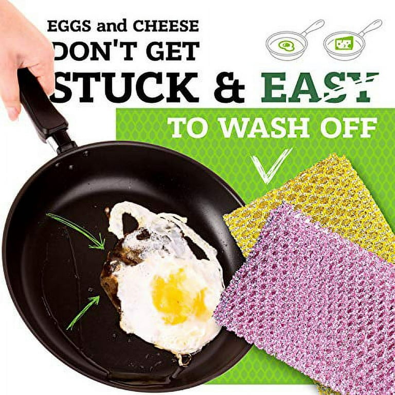 Lunatec Odor-Free Dishcloths. The Perfect Scrubber, Dish Cloth, Sponge and  Scouring Pad to Clean Your Dishes, Pots & Pans, and Kitchen Gear. Ideal for