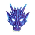 thumbnail image 1 of Máscara de media cara máscara de animal máscara de cosplay máscara de dragón para boda cumpleaños fingir Púrpura Yuyangstore Cubierta de cabeza de dragón, 1 of 8