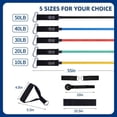 thumbnail image 2 of kibhous Resistance Bands Set with Handles for Stretching, Gym, Muscle Training, and Home Workouts, 2 of 6