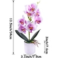 thumbnail image 3 of Artificial Orchid Flowers, 2 Pieces Potted Fake Orchids with Plastic Vase for Table Centerpiece Home Decor Office Wedding Party Decoration, 3 of 14