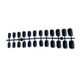 thumbnail image 1 of 24 Pieces False Nails Glitter Square Pattern Press on Artificial Nail Tips Elegant Full Wrapping Beauty Kit Manicure Decoration black, 1 of 5