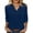 Navy, variant on Vivianyo HD Women's Scallop Notch Neck Knit Top, Solid Three Quarter Sleeve Soft Knit Casual Pullover Shirt for Women, Sizes S-2XL