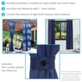 thumbnail image 4 of Sunnydaze Modern 2-Piece Blue Solid Light-Filtering Indoor or Outdoor Curtain Set, 4 of 12