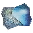 thumbnail image 1 of Ambesonne Abstract Place Mats Set of 4, Psychedelic Branches, Standard Size, Blue Black, 1 of 6