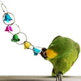 thumbnail image 3 of 3-Pack Parrot Toys Bell Bird Toy Colorful Chew Hanging Cage Biting Macaw Parrot, 10", 3 of 5