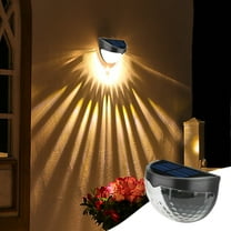 Harpi Wall Sconce Light Plug In, 2pcs Solar Fence Lights, Solar Lights, Outdoor Wall Mount Decorative Step Lights, Fence Lighting For Garden, Porch, Stair, Pool, Yard.