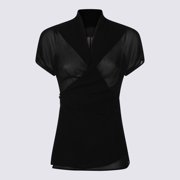 Rick Owens Translucent Silk Top With High Collar (Women's)