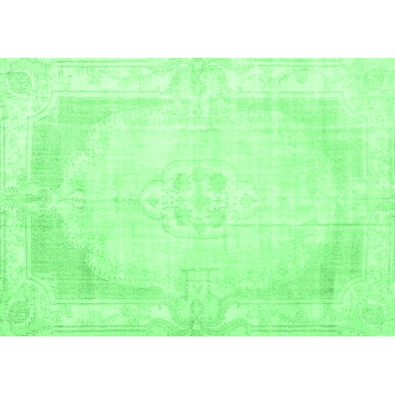 Ahgly Company Indoor Rectangle Persian Emerald Green Traditional Area Rugs, 2' x 3'