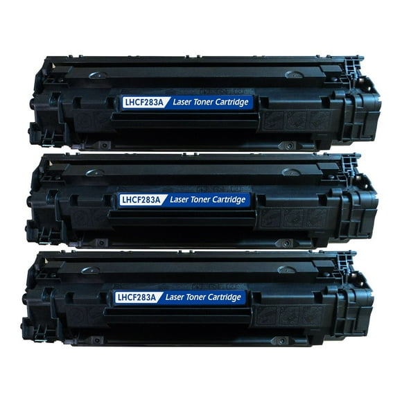 L-ink 3 Pack Compatible HP 83A (CF283A) Black Toner Cartridge