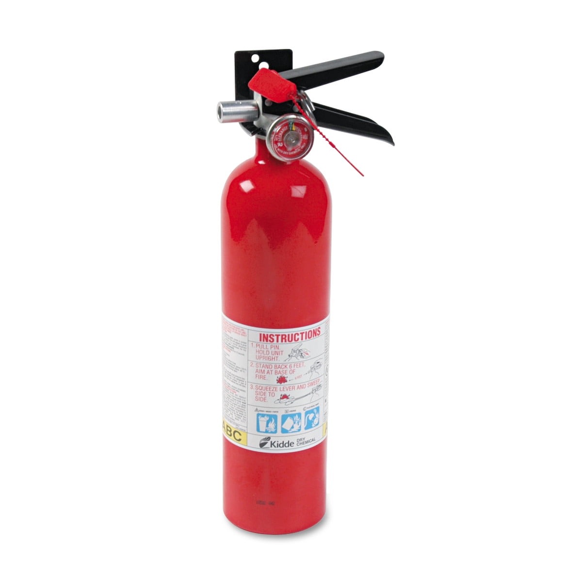 Kidde ProLine Pro 2.5 MP Fire Extinguisher, 1 A, 10 B:C, 100psi, 15h x 3.25 dia, 2.6lb by KIDDE