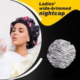 thumbnail image 3 of Capó de pelo ancho de ala de bronceado cabezal bufanda tapa de dormir de moda softness sombrero turbans cabeza cubierta de pelo envolturas para las mujeres Sleeping Zebra Stripes Scienceny AP008211-08, 3 of 6