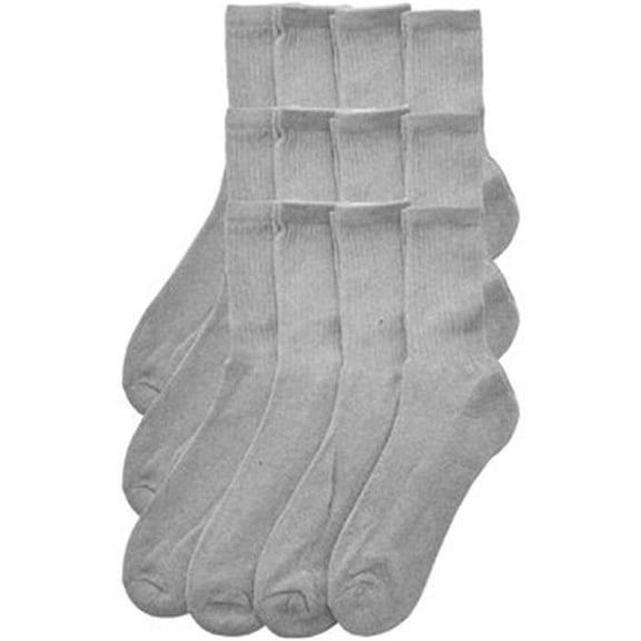 Swan Unisex Gray Sport Sock (12-Pairs)