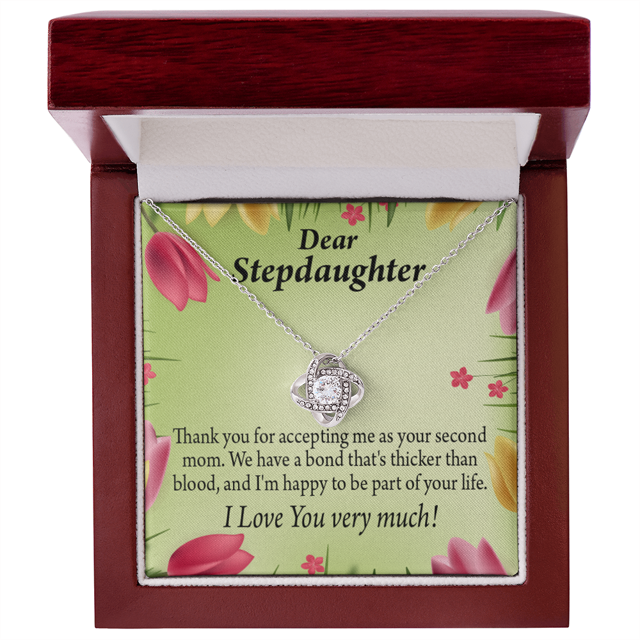 Pour Belle-Fille Plus Épais Que le Sang Infini Noeud Collier Message Carte