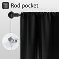 thumbnail image 3 of White and Black Window Curtains for Bedroom 52 x 84 Inch Rod Pocket Long Wide Ombre Boho Pattern Stripe Simple Gradient Design Goth Living Room Treatment Set of 2 Curtain Panels Drapes Drapes, 3 of 7