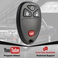 thumbnail image 6 of KeylessOption replacement fob for Buick/Cadillac/Chevrolet/GMC/Saturn (15913421) 4-button remote key fob w/ remote start, 2 pack, 6 of 6