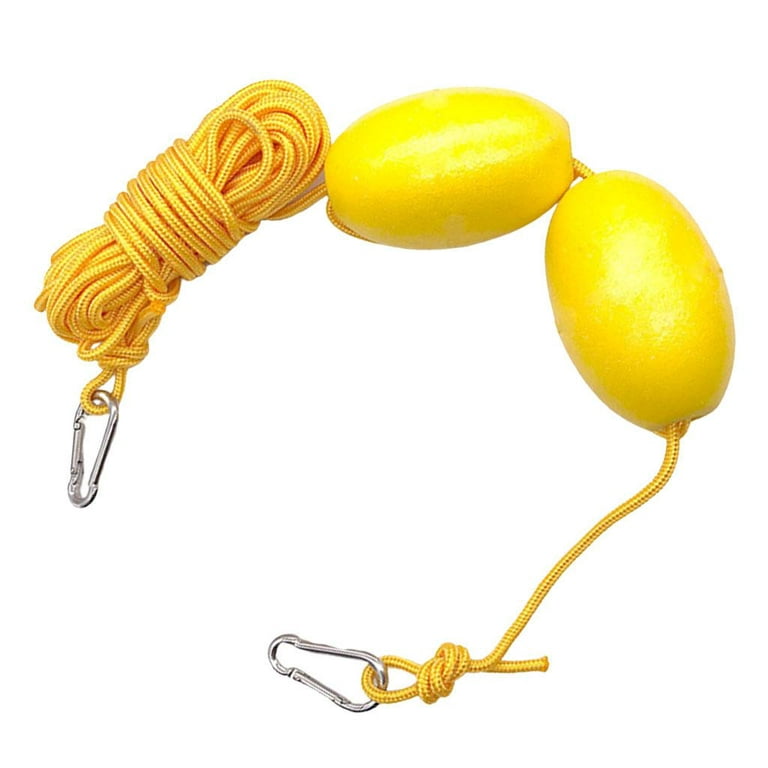30ft Kayak Tow Rope Drifting Throw Anchor Line Dual Floats Clips Accessories