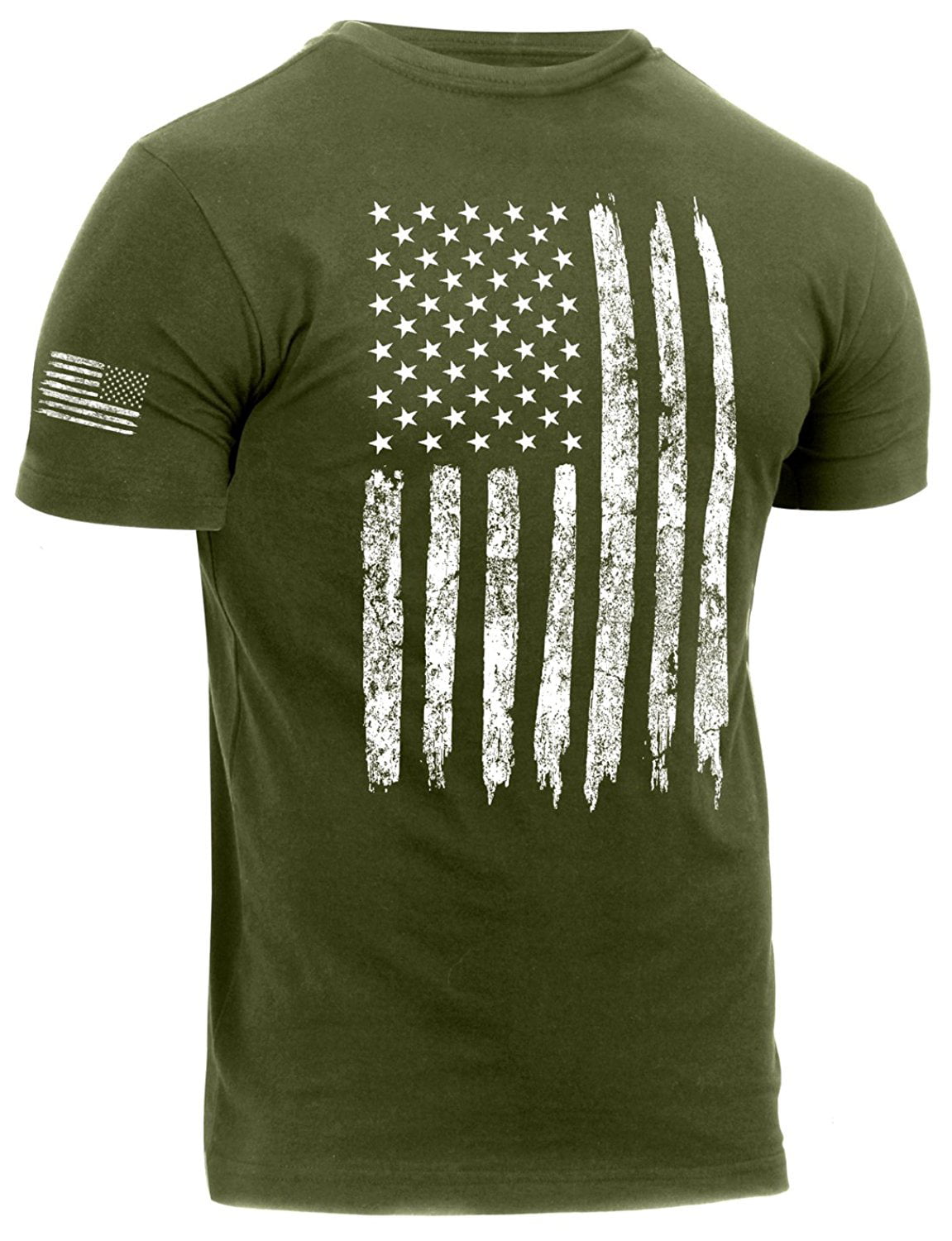 American Flag Distressed Full Body T-Shirt Adult X-Large 