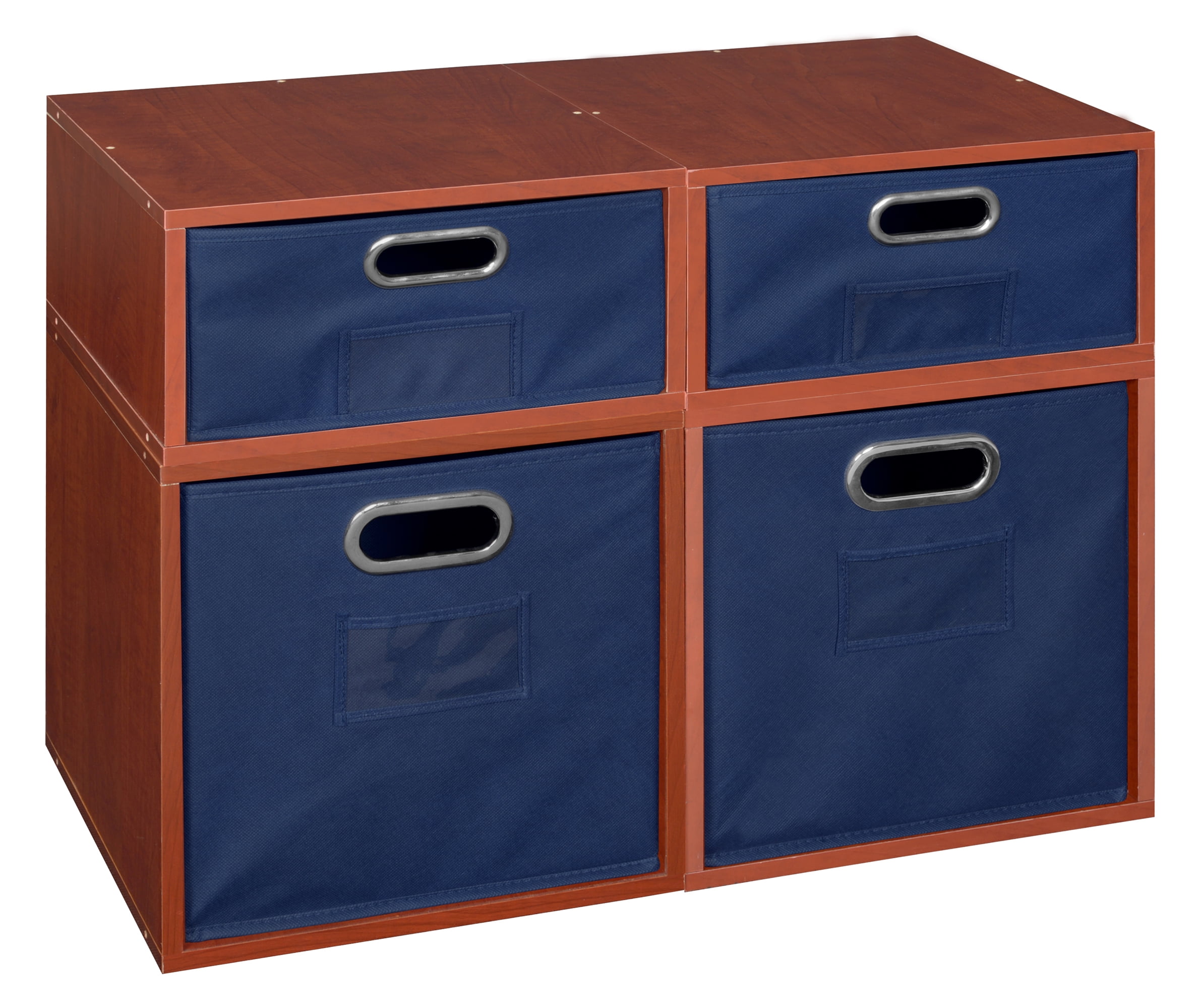 Niche Cubo Storage Set- 2 Full Cubes/2 Half Cubes with Foldable Storage ...