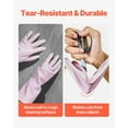 thumbnail image 4 of Reusable Dishwashing Gloves 2 Pairs Pink Purple Kitchen Cleaning Gloves Flexible Long Lasting Non Slip Medium, 4 of 6