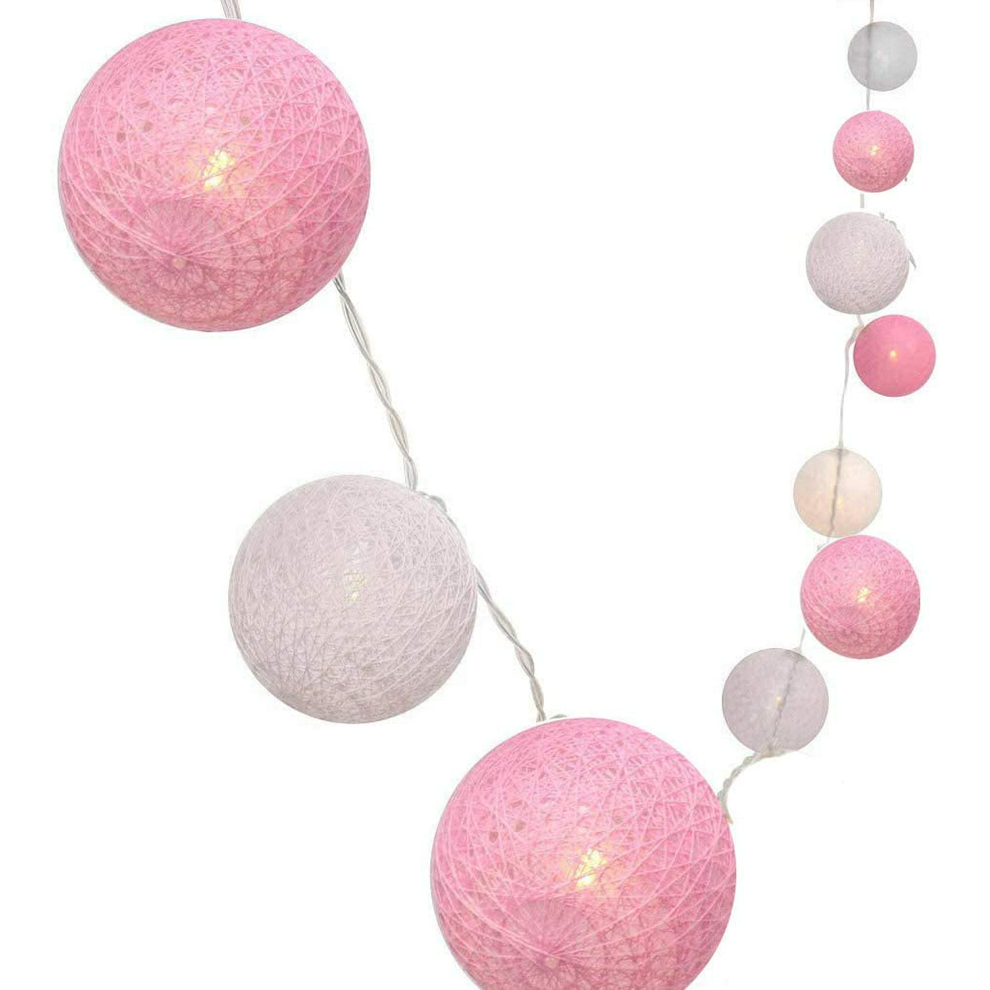 3m string light with 20 colorful LED balls - Battery operated, ideal for Christmas or a pink/white wedding, YERDGARY | Walmart Canada