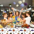 thumbnail image 5 of Pompotops Halloween Disposable Tablecloth Plastic Rectangular Table Cover Halloween Party Tablecloth, 5 of 8