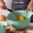 thumbnail image 3 of KitchenAid 3-Piece Nesting Plastic Mixing Bowls Set, Spearmint, 3 of 11