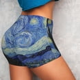 thumbnail image 4 of Fotbe The Starry Night Shorts Sin Costuras – Shorts Deportivos de Cintura Alta para Mujer, Elásticos para Gimnasio, Yoga, Running o Ciclismo-Medium, 4 of 8