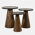 thumbnail image 3 of Jofran Knox Mid-Century Modern Solid Hardwood Round Accent Tables (Set of 3), 3 of 7