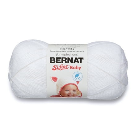 UPC: 0057355124622 | Bernat Softee Baby Yarn White 5oz(140g) Light Acrylic
