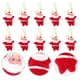 thumbnail image 3 of Un conjunto de 20 piezas de adornos colgantes de árbol de Navidad con colgante de Papá Noel lindo (rojo), 3 of 7