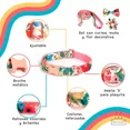 thumbnail image 2 of Accesorios Para Paseo Con Estampado Floral Para Perro Y Gato Color Azul claro Tamaño del collar Chico, 2 of 6