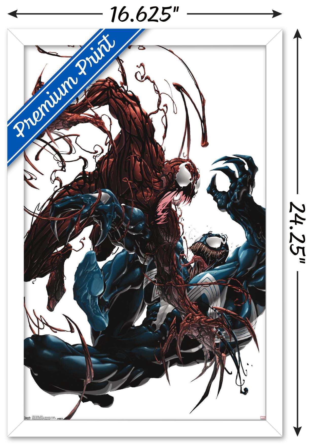 Marvel Comics - Carnage - Battle Wall Poster, 14.725" x 22.375", Framed