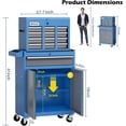thumbnail image 7 of AIRAJ 7-Drawer Rolling Tool Chest with Wheels, 40" PortableMobile Tool Box for Garage & Workshop, Blue, 7 of 7