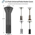 thumbnail image 3 of Housses Imperméables pour Chauffage de Patio Extérieur avec Fermeture Éclair et Sac de Rangement, Housse de Chauffage Robuste au Propane Antipoussière, Résistante aux UV et Coupe-Vent pour Chauffage sur Pied, 2 Paquets-89hx33dx19b Pouces Noir, 3 of 7
