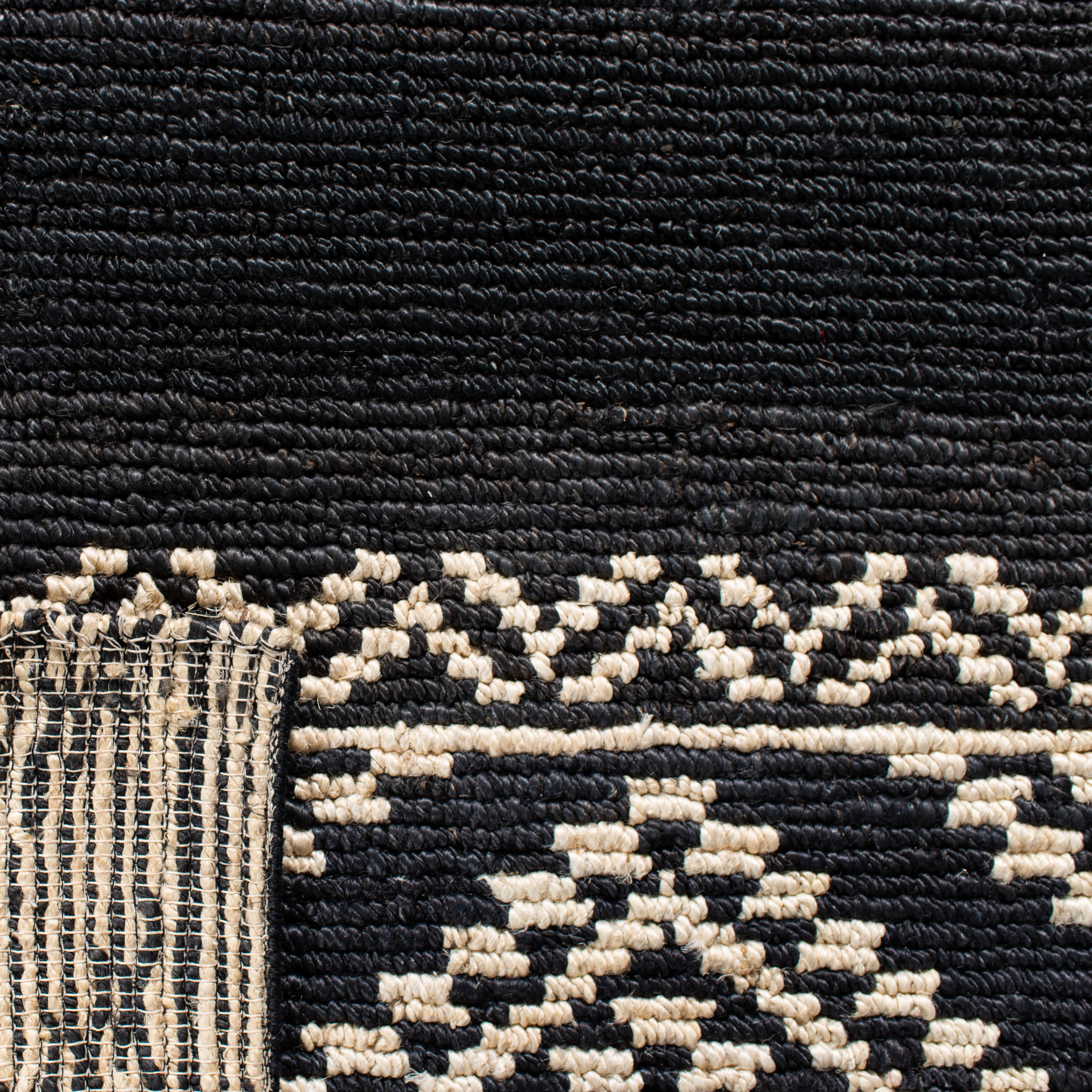 SAFAVIEH Natural Fiber Arianne Geometric Area Rug, Black, 8' x 10'