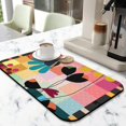 thumbnail image 2 of Washable Rubber Daisy Cute Floral Dish Drying Mats for Kitchen Counter Home Large Coffee Bar Pad Accessories and Decor for Utensils Stemware 19.5''x12'', 2 of 7