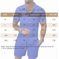 thumbnail image 2 of Men's Shirt Hawaiian Sets Casual Button Down Short Sleeve Shirt and Solid Color Quick Dry Beach Shorts Black XL, 2 of 4