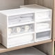 thumbnail image 3 of Bewildely Caja de almacenamiento con cajones: solución conveniente y práctica para engrosamiento de almacenamiento organizado Almacenamiento y organización del hogar transparente Tamaño ancho pequeño, 3 of 6