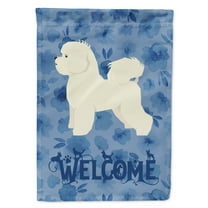 Carolines Treasures CK6225CHF Bichon Frise Welcome Flag Canvas House Size Large multicolor