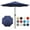 Navy, variant on Havenside Home Sun-Ray 9' Round 8Rib Aluminum Market Umbrella, Base Not Included Navy Blue
