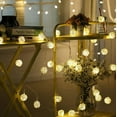 thumbnail image 5 of LINLIN Rattan String Lights, 3M 20LED Rattan Ball Fairy Lights Rattan Ball Fairy Light String Lights Battery Operated for Indoor Outdoor, 5 of 8