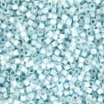 thumbnail image 2 of Miyuki Delica Seed Beads – Size 11/0 (1.6 mm), DB0628, Silver Lined Light Aqua Alabaster Dyed, 7.2 g, Approx. 1440 Beads, 2 of 7